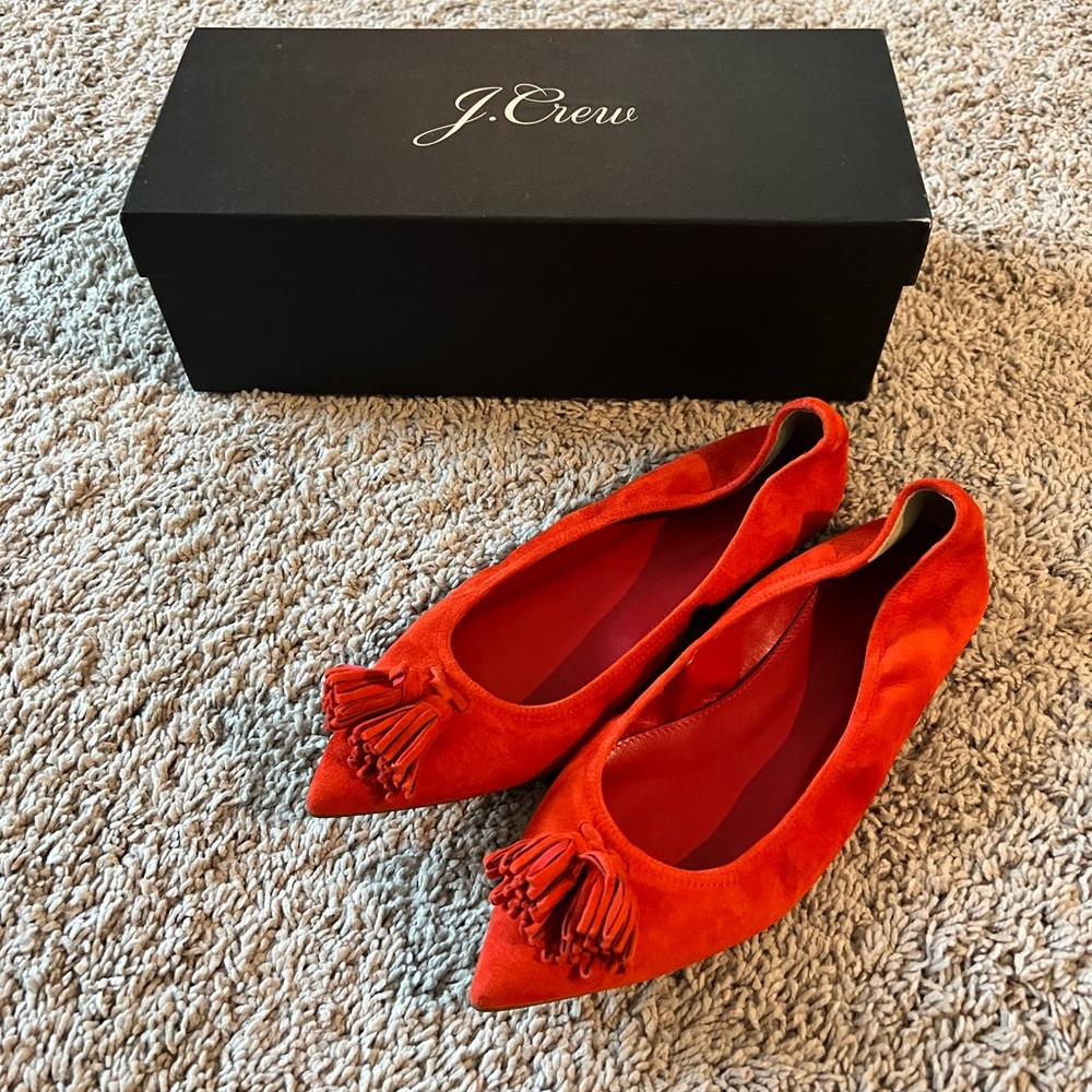 New J Crew Suede Flats 7.5